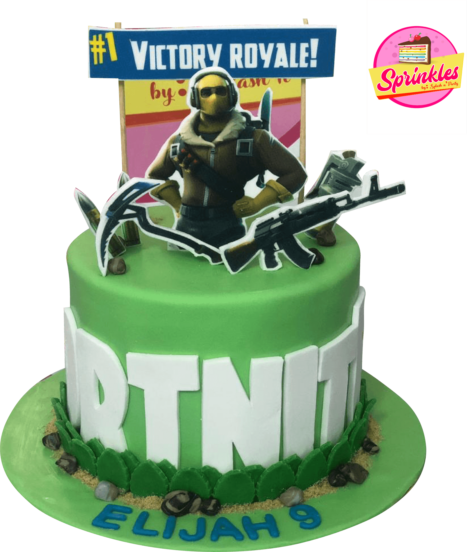 Fortnite Victory Royale Birthday Cake PNG Image