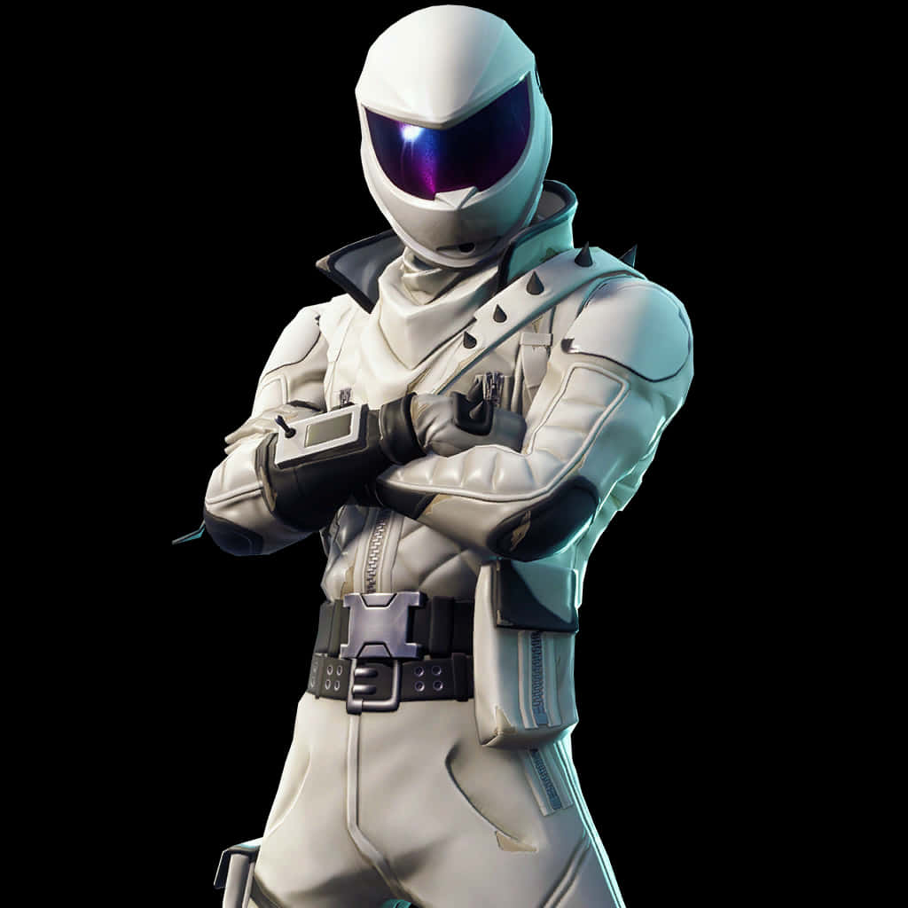 Fortnite Whiteout Skin Pose PNG Image