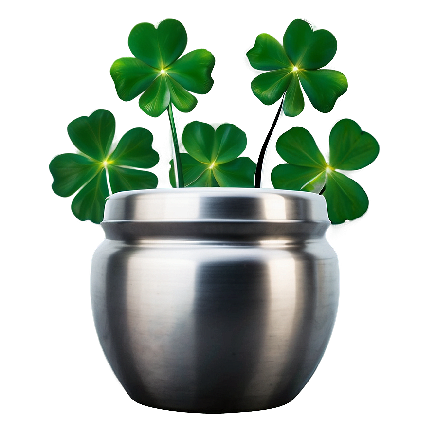 Four Leaf Clover In Pot Png 36 PNG Image