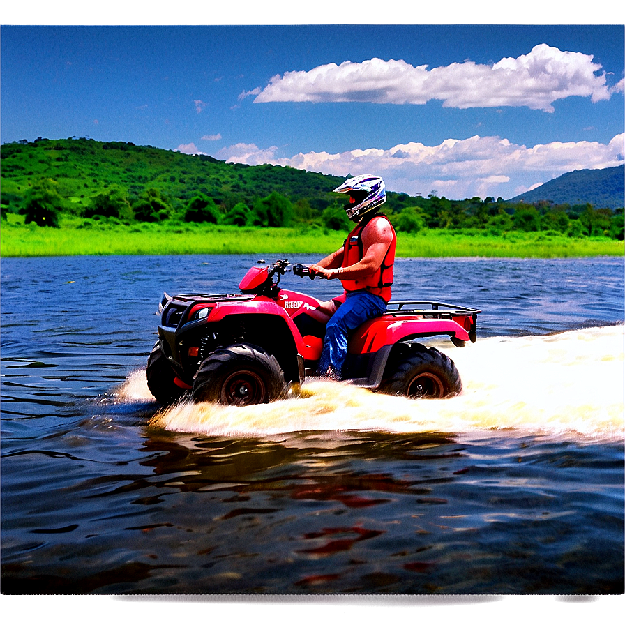 Four Wheeler Crossing River Png Aen PNG Image