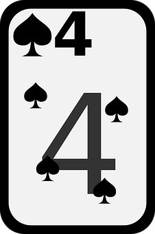 Fourof Spades Playing Card PNG Image