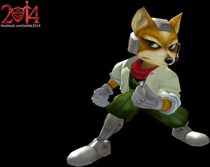 Fox Mc Cloud Star Fighter Pose PNG Image