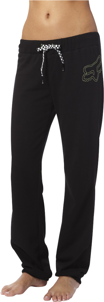 Fox Racing Logo Black Sweatpants PNG Image