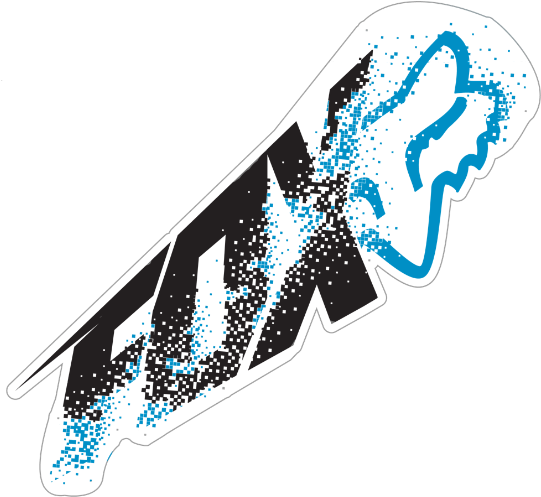 Fox Racing Logo Blue Splash PNG Image