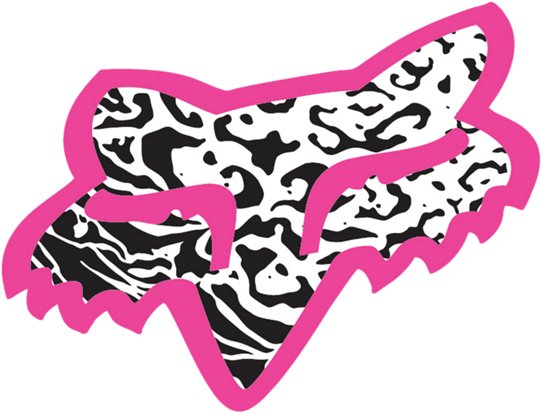 Fox Racing Logo Pink Outline PNG Image