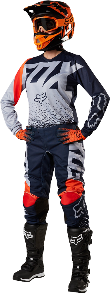 Fox Racing Motocross Gear Showcase PNG Image