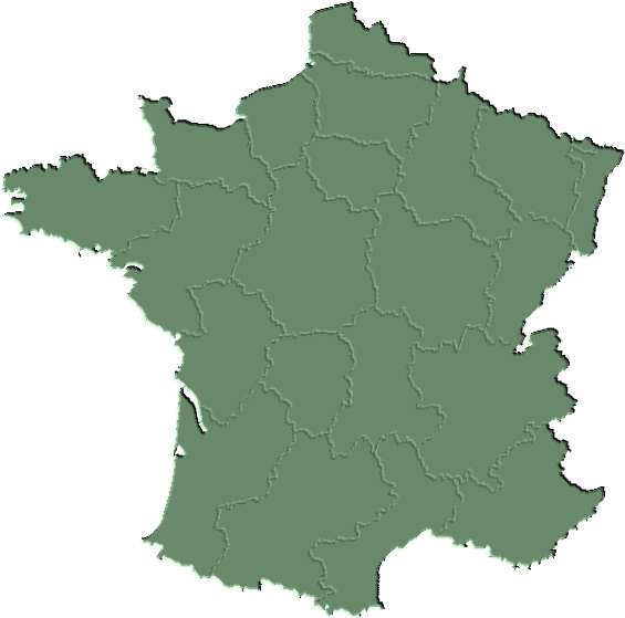 France Administrative Map Outline PNG Image