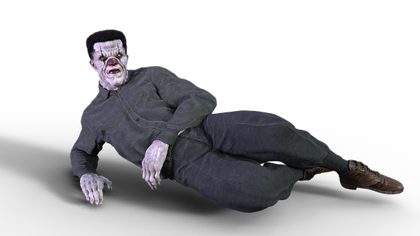 Frankenstein Monster Reclining PNG Image