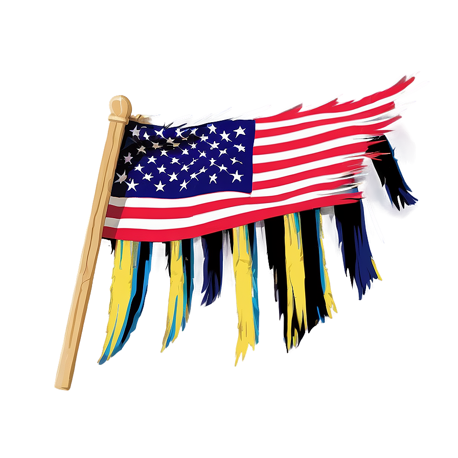 Frayed Flag Png Btk95 PNG Image