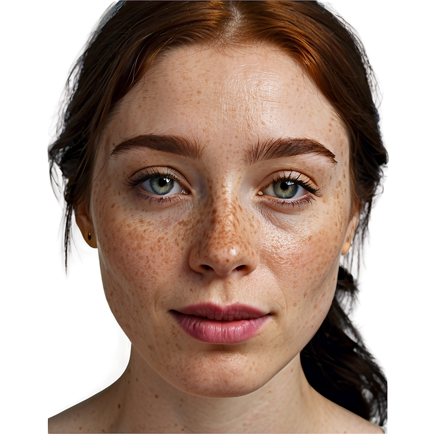 Freckles Beauty Portrait Png Tro PNG Image