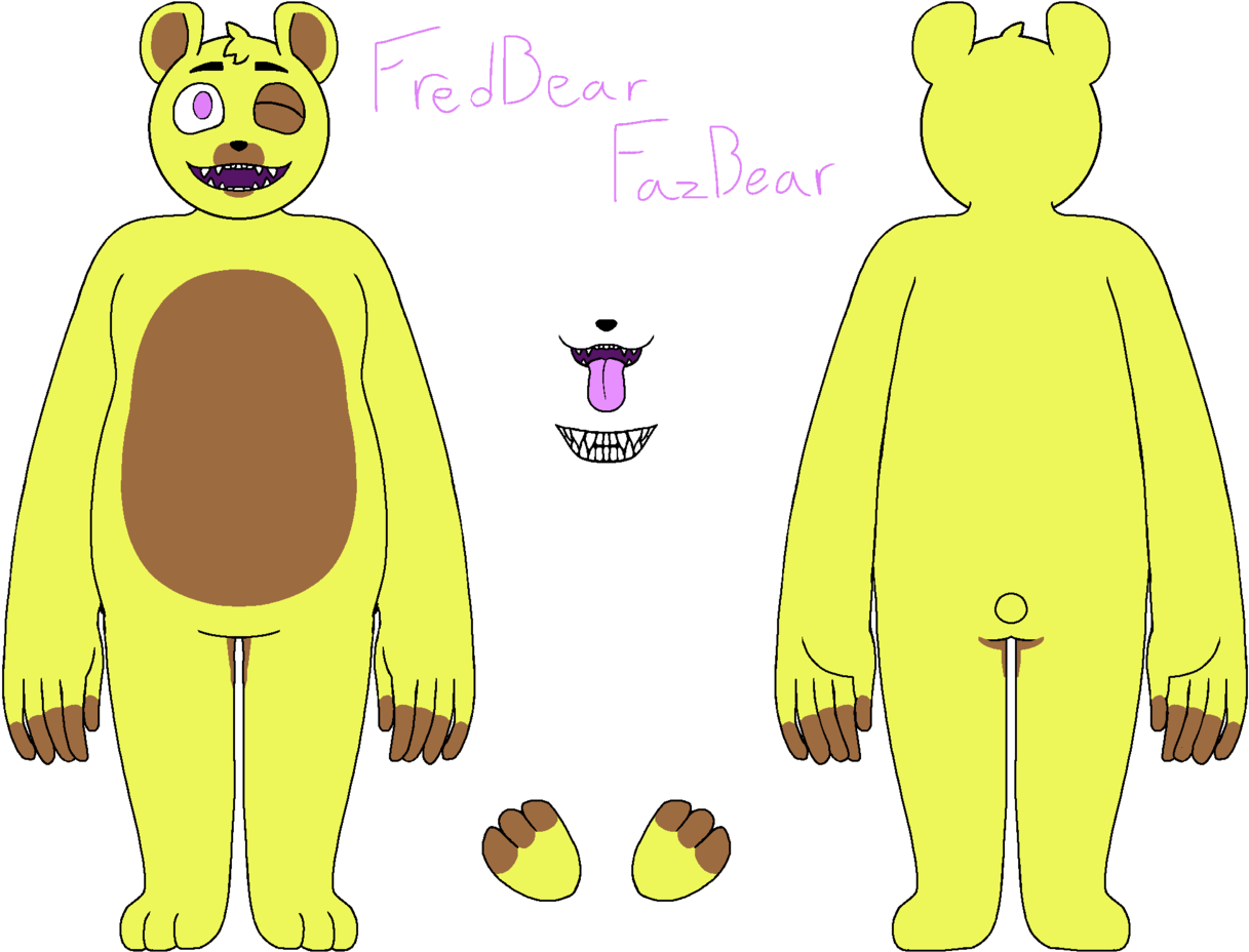 Fredbear Fazbear Character Design PNG Image