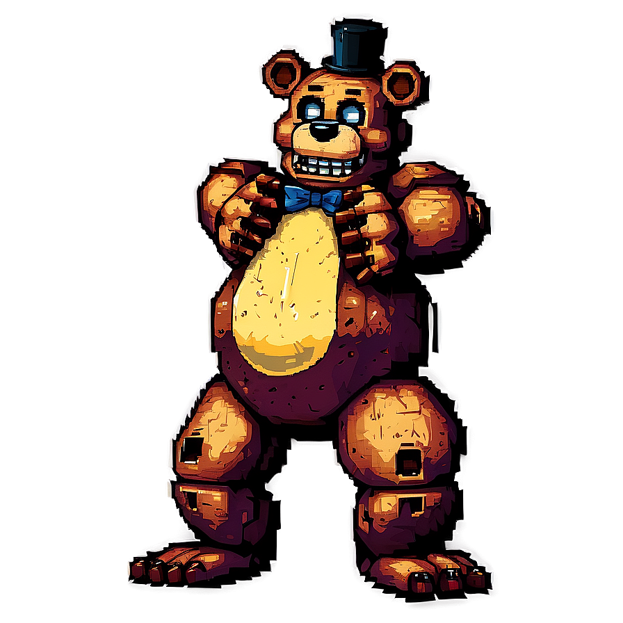 Freddy Fazbear Pixel Art Png Xxc PNG Image