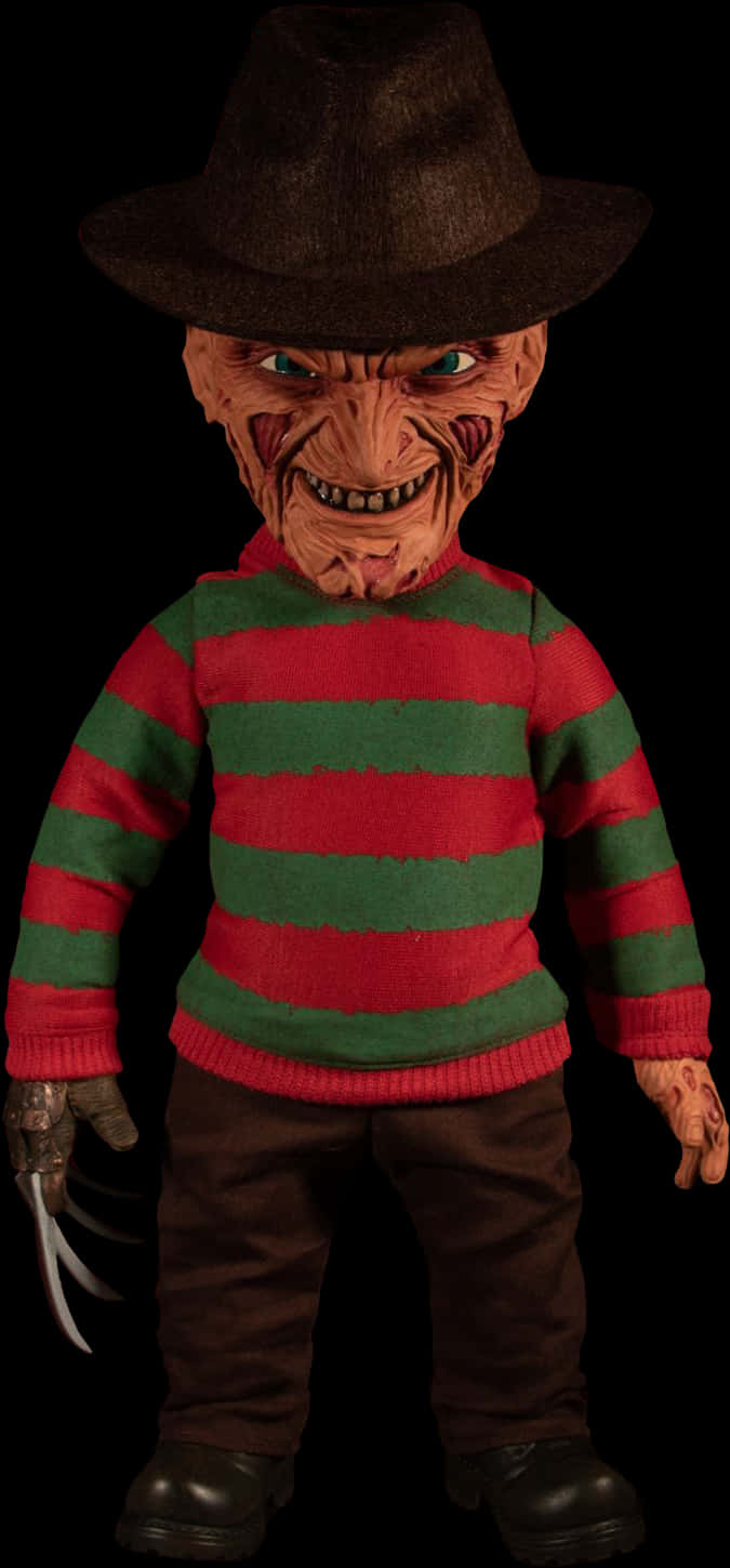 Freddy Krueger Figure Standing PNG Image