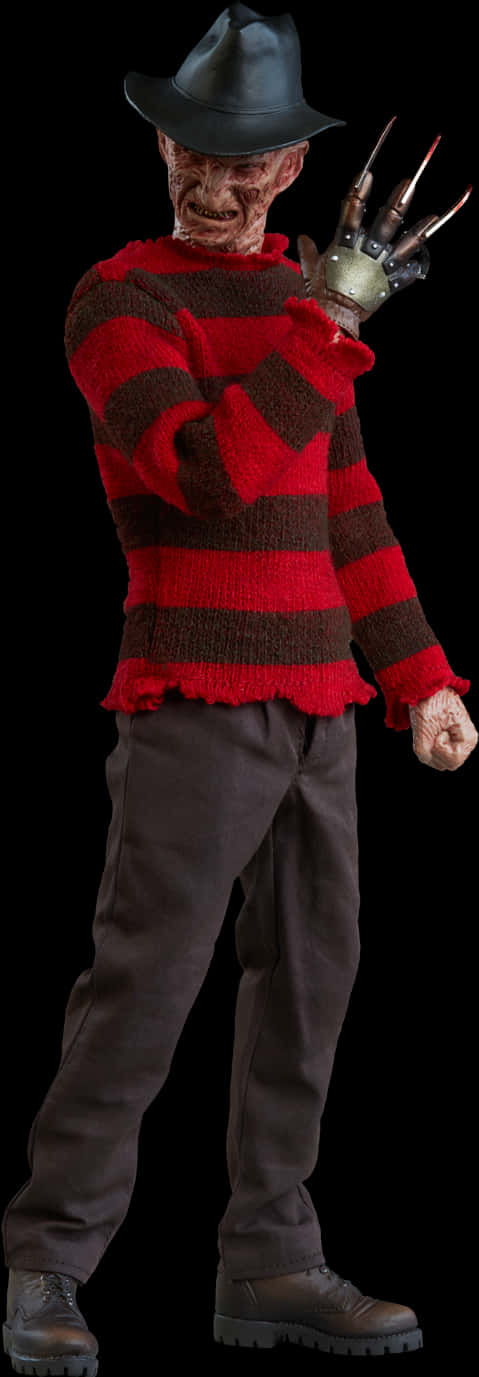 Freddy Krueger Iconic Pose PNG Image