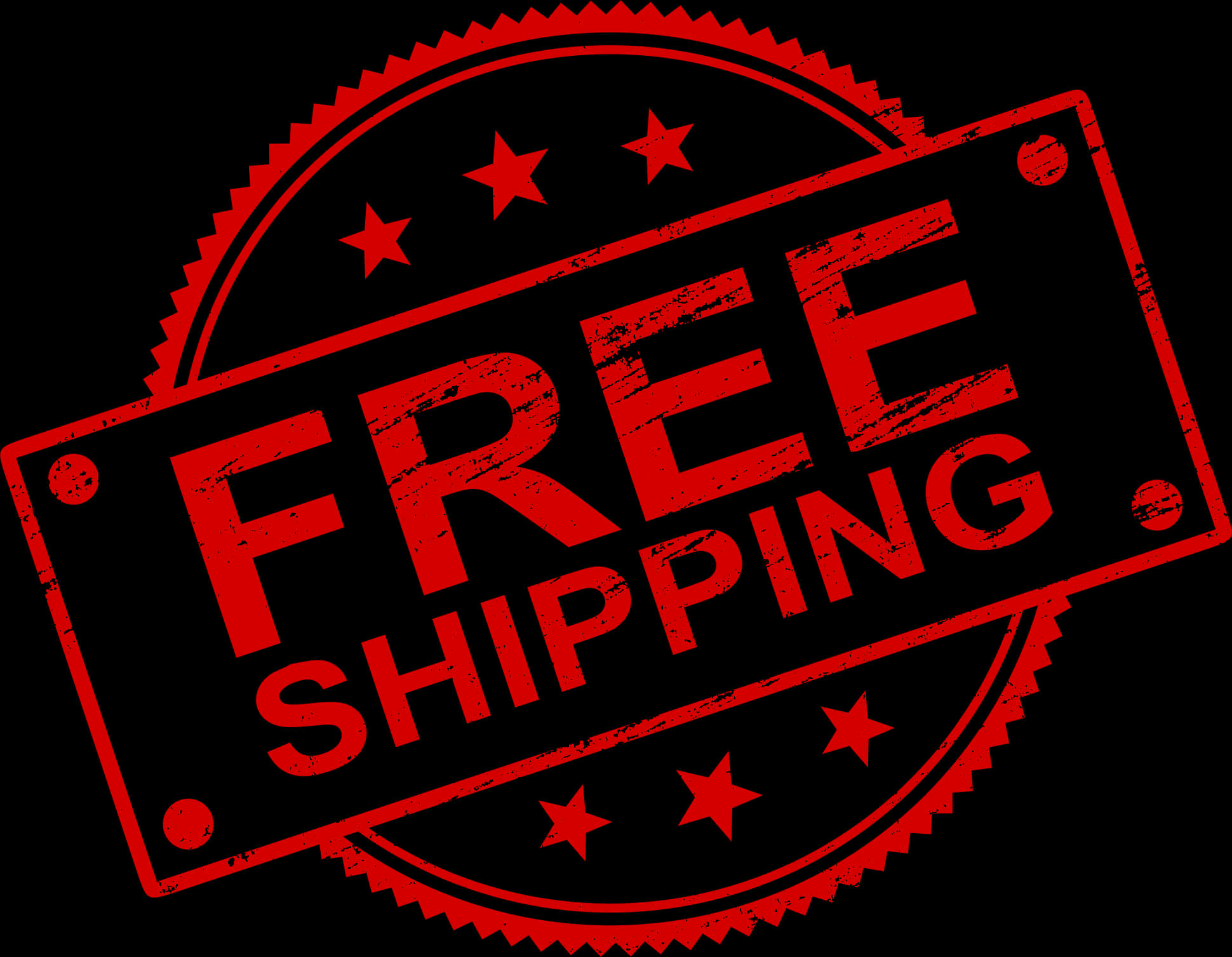 Free Shipping Stamp Graphic PNG Image