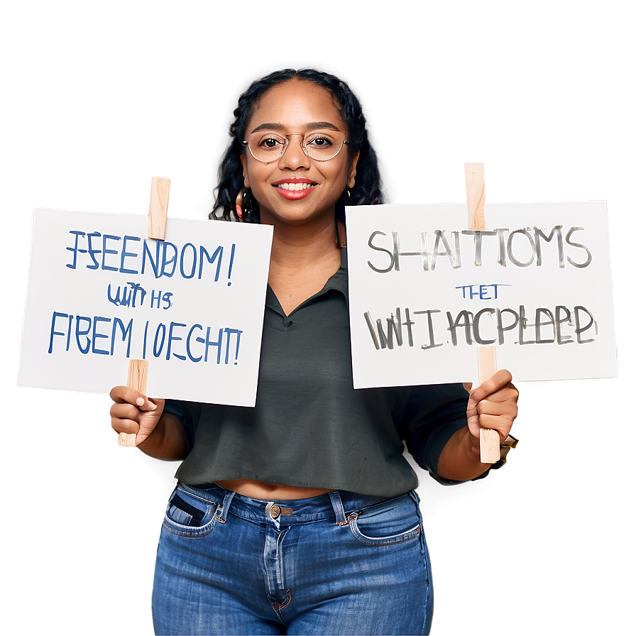 Freedom Of Speech Picket Sign Png 78 PNG Image