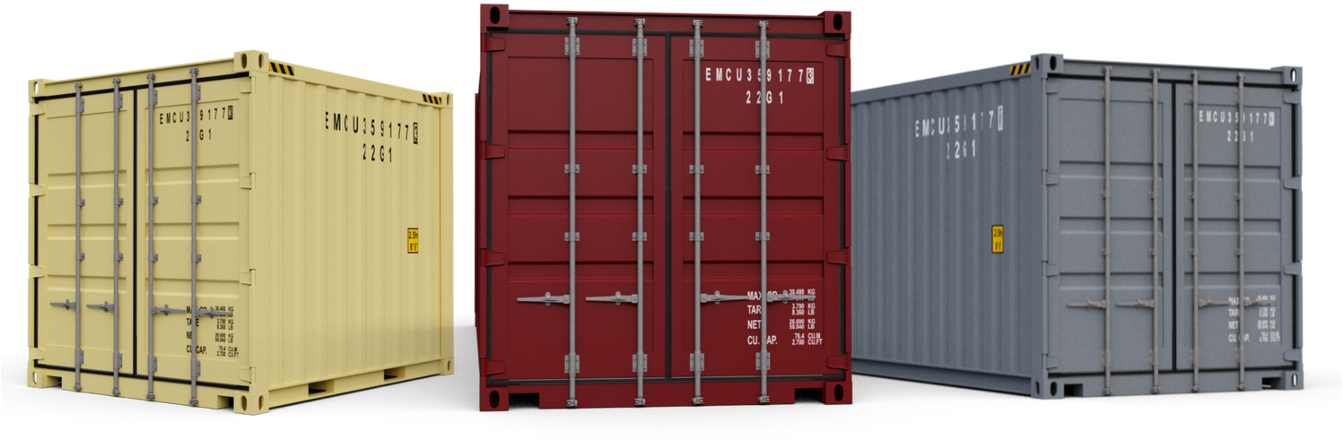 Freight Containers Variety PNG Image