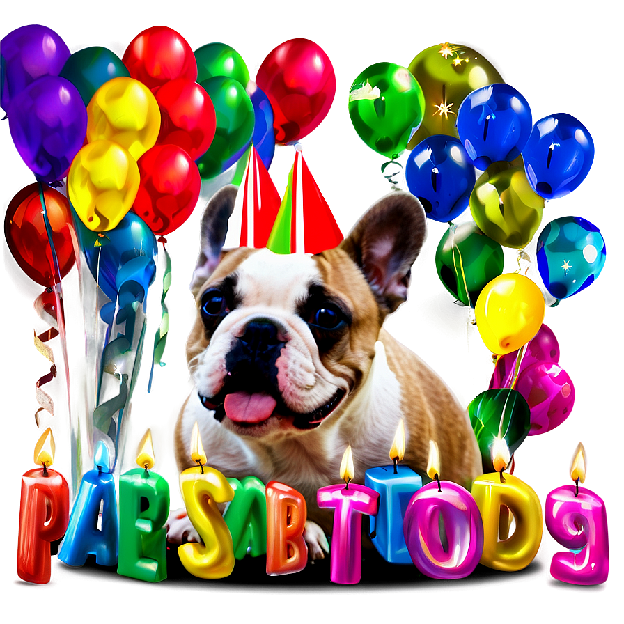 French Bulldog Birthday Png Lnx PNG Image