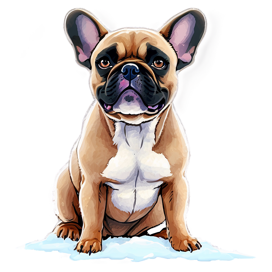 French Bulldog In Snow Png 06202024 PNG Image