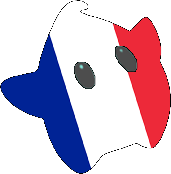 French Flag Stylized Map Graphic PNG Image