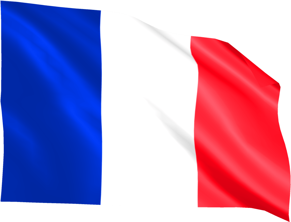 French National Flag Waving PNG Image