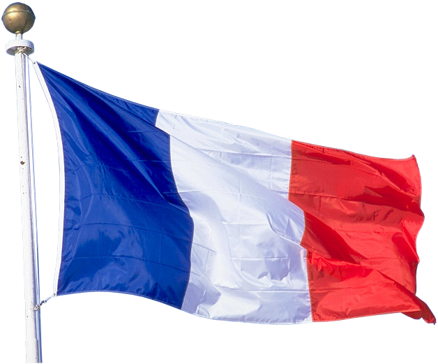 French National Flag Waving PNG Image