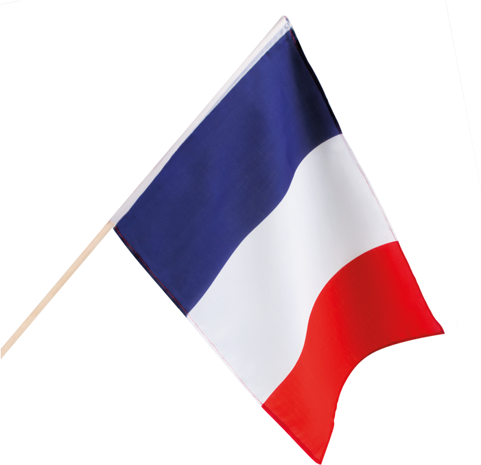 French National Flag Waving PNG Image