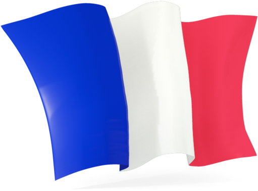 French National Flag Waving PNG Image