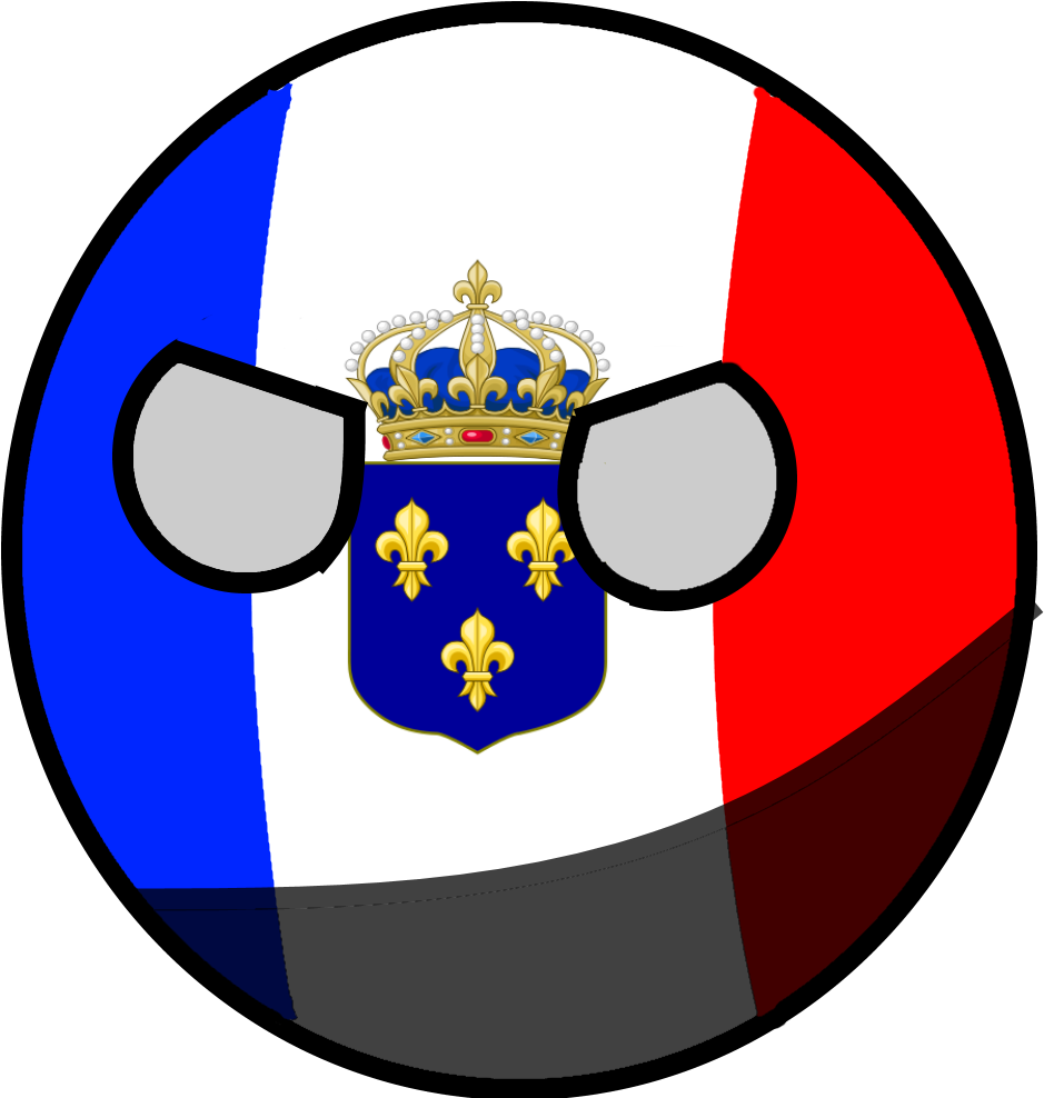 French Royal Creston Tricolor Ball.png PNG Image