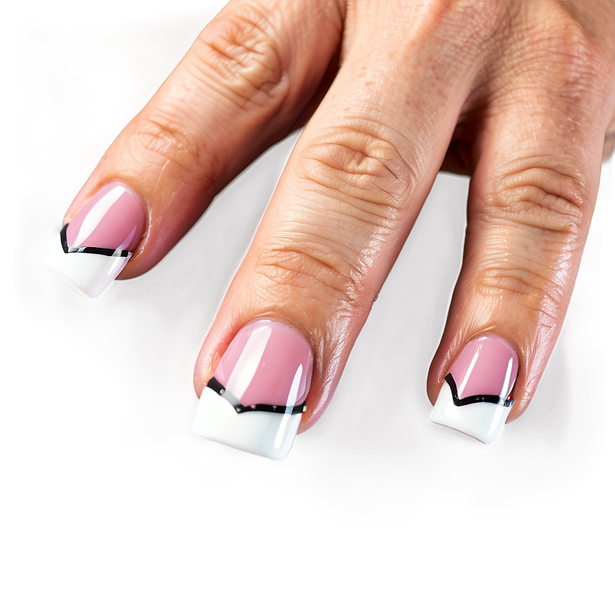 French Tip Acrylic Nails Png 4 PNG Image