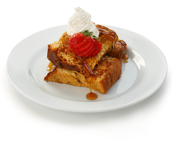 French Toastwith Strawberryand Whipped Cream PNG Image