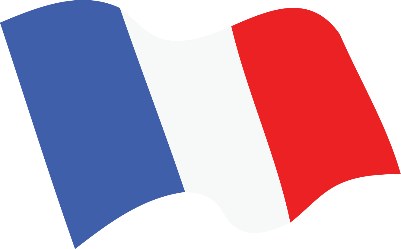 French Tricolor Flag Waving PNG Image