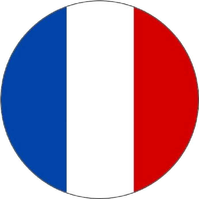 French Tricolor Round Icon PNG Image