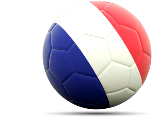 French Tricolor Soccer Ball PNG Image