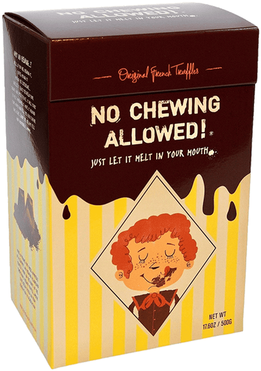 French Truffle Packaging No Chewing Allowed PNG Image