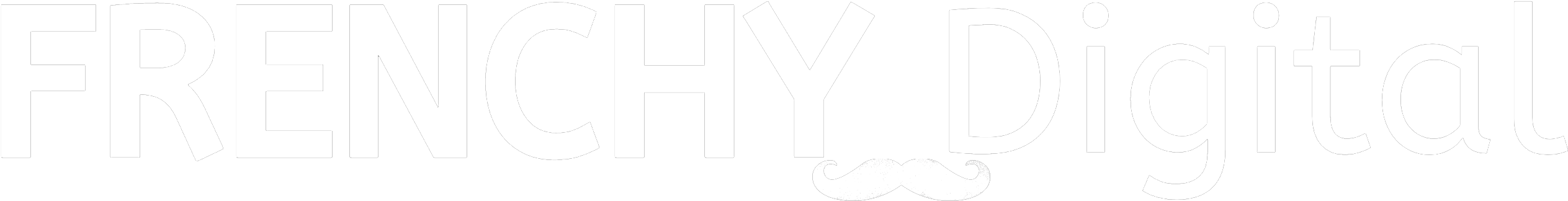 Frenchy Digital Logo With Moustache PNG Image