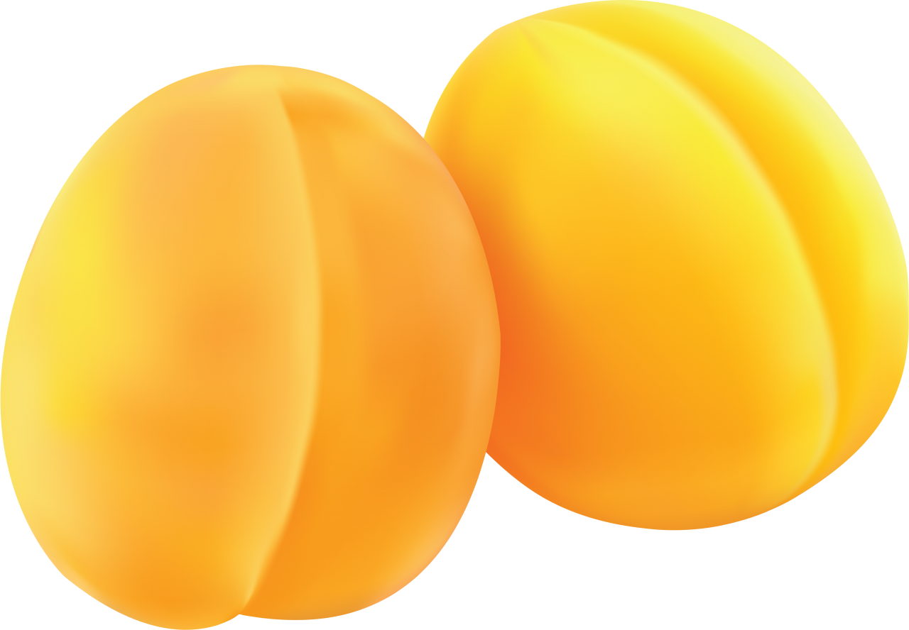 Fresh Apricots Illustration PNG Image