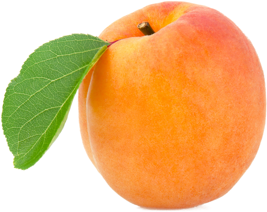 Fresh Apricotwith Leaf PNG Image