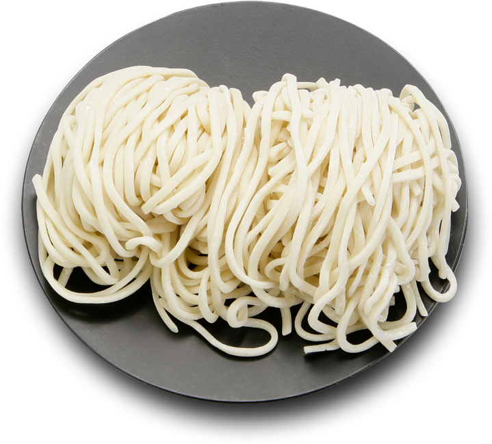 Fresh Asian Noodleson Plate PNG Image