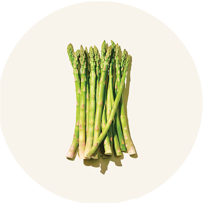 Fresh Asparagus Bunch Top View PNG Image