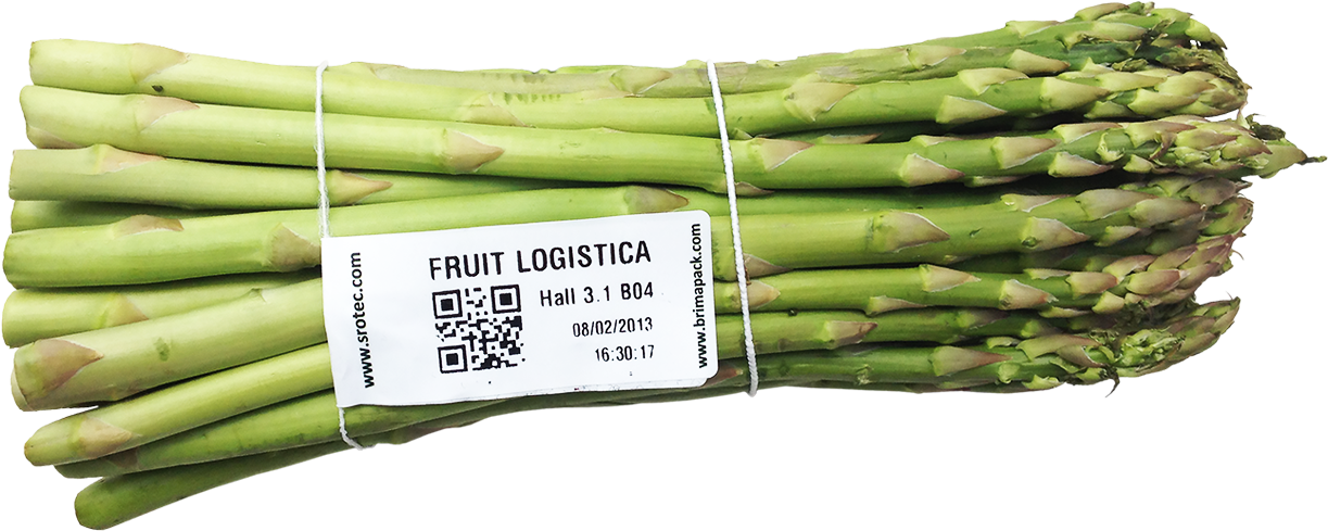 Fresh Asparagus Bundlewith Label PNG Image