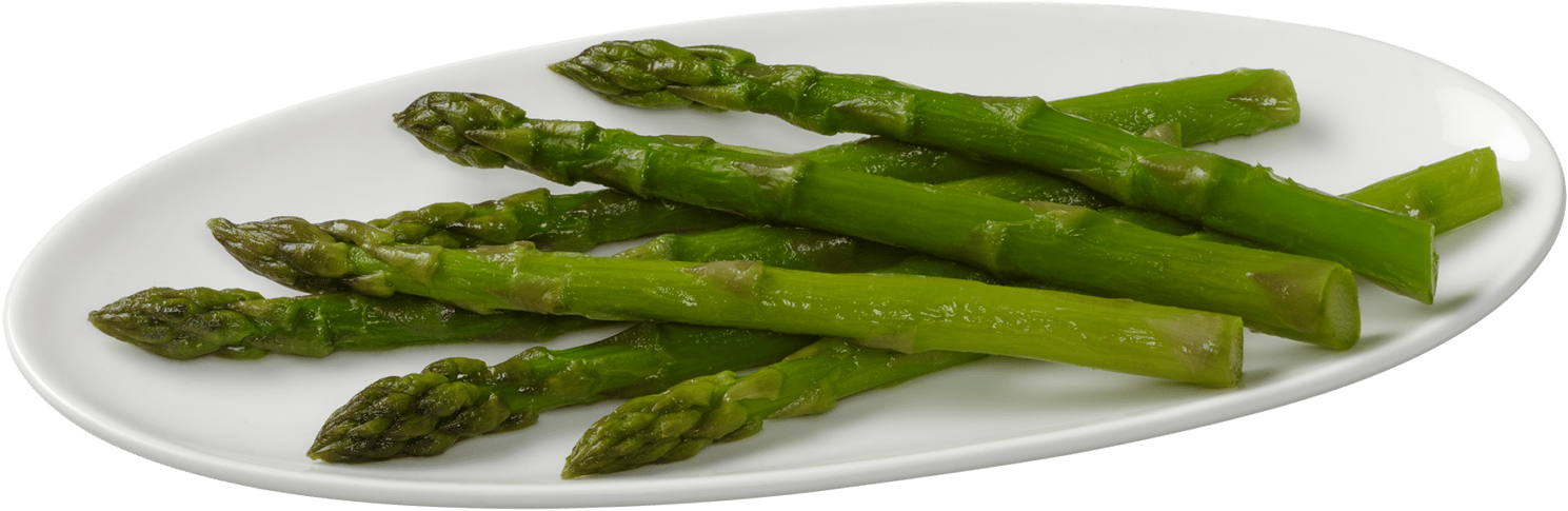 Fresh Asparaguson Plate PNG Image