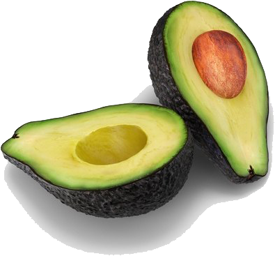 Fresh Avocado Halves Seed Visible PNG Image