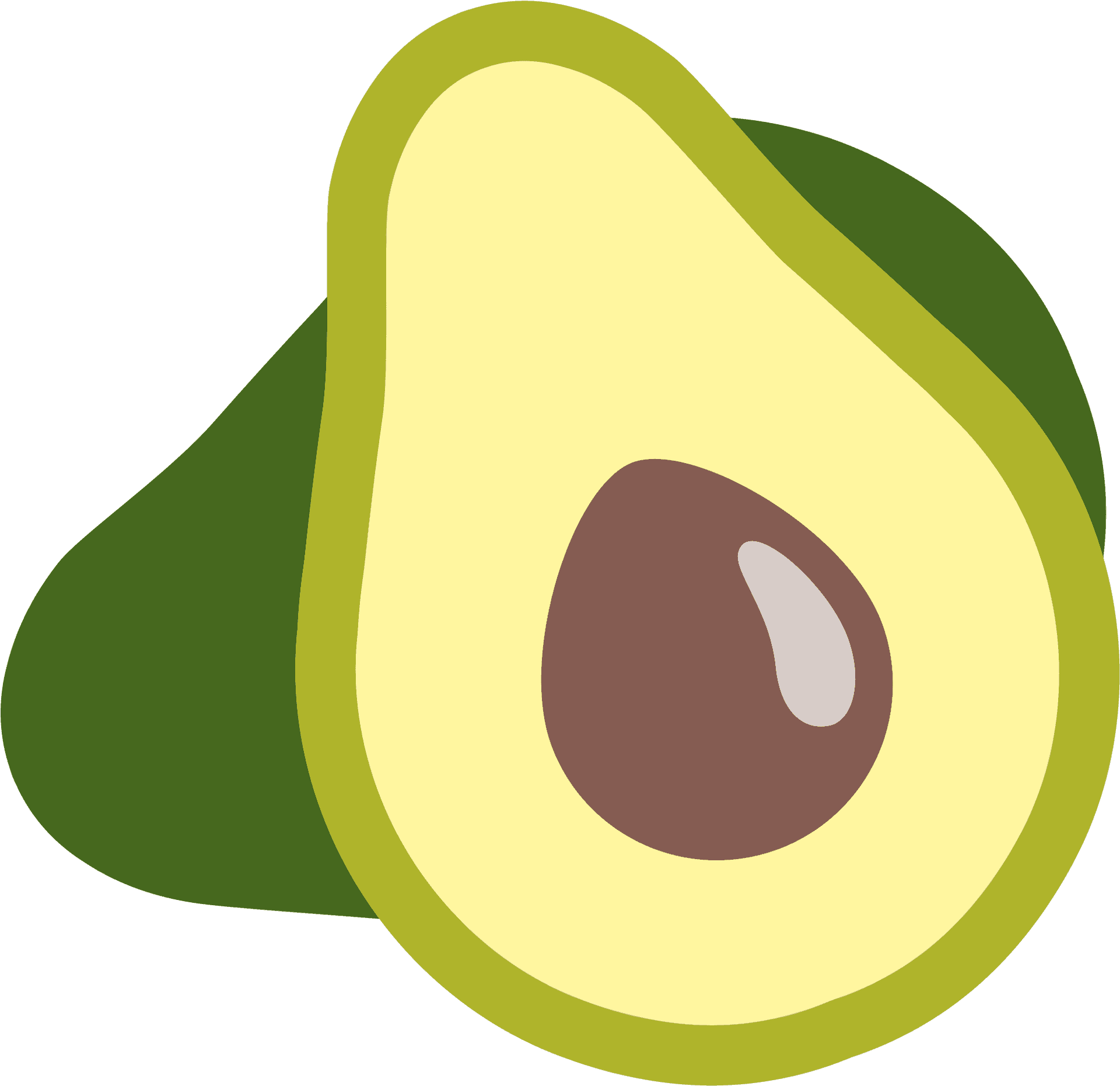 Fresh Avocado Illustration.png PNG Image