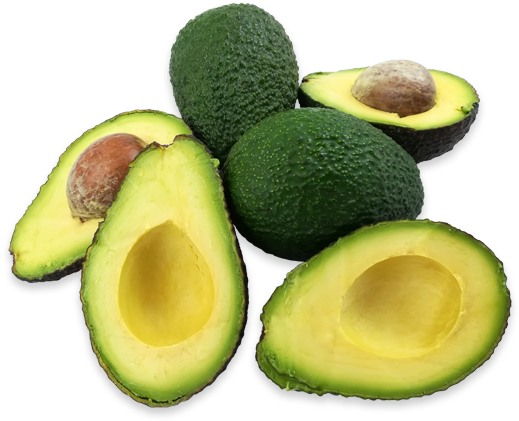 Fresh Avocado Variety Cutand Whole PNG Image