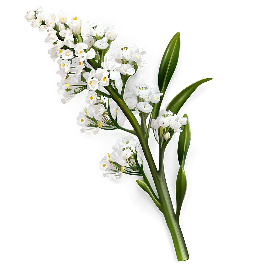 Fresh Babys Breath Sprig Png Mfa PNG Image