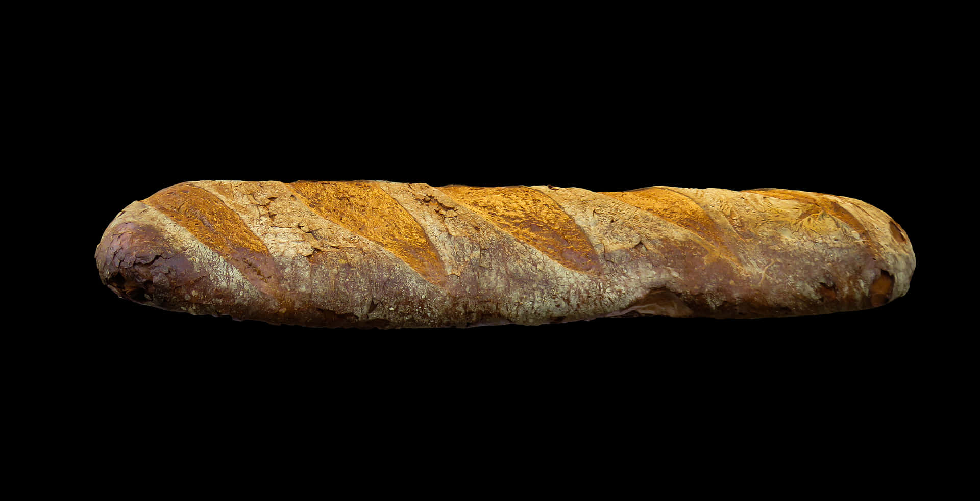 Fresh Baked Baguette Black Background PNG Image