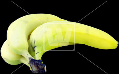 Fresh Bananas Black Background PNG Image