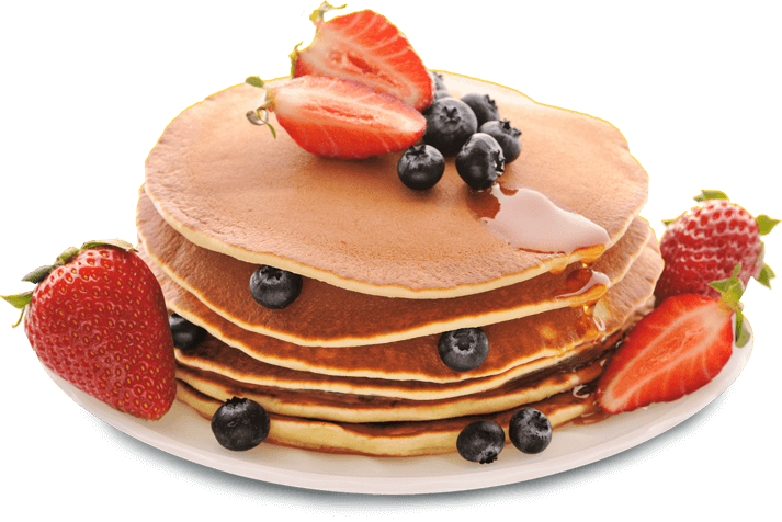 Fresh Berry Pancake Stack.png PNG Image