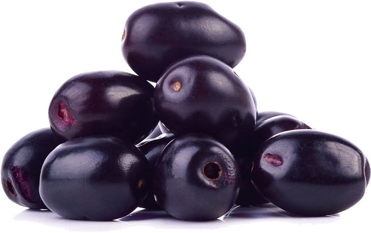 Fresh Black Plums Pile PNG Image